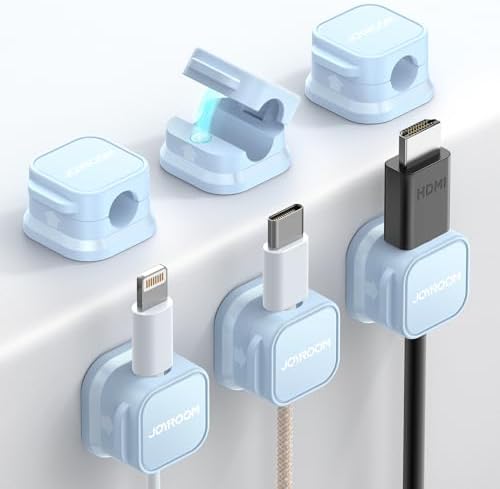 6 Stück Magnetische Kabelhalter - Kabelorganizer Selbstklebend Für Schreibtisch