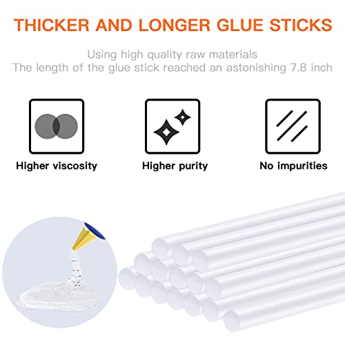 Liumai 200Pcs Mini Hot Glue Sticks For Mini Glue Gun, 4" Long X 0.27" Diameter, Mini Glue Sticks Compatible With All Mini Glue Guns, Clear #TOP3