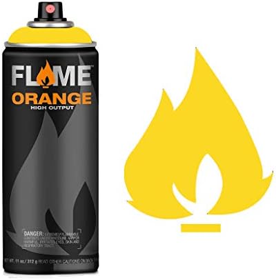 Molotow Flame Orange Spray Paint - Matt Acrylic 400ml Can Deep Black FO-904