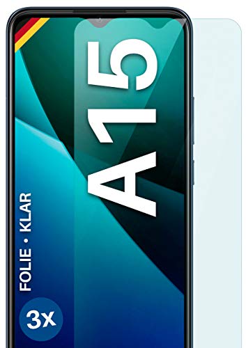 moex Film de protection transparent compatible avec Oppo A15 - film protecteur d'écran HD, film fin résistant aux rayures, lot de 3, Ultra-Clair Cover