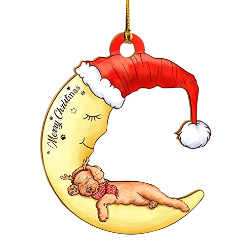DYKeWei Déco Industriel Chambre Pendentif créatif Décoration d'arbre de Noël Pendentif Décoration d'arbre de Noël Pendentif Charme de Noël Lampe Or (M, One Size) Cover