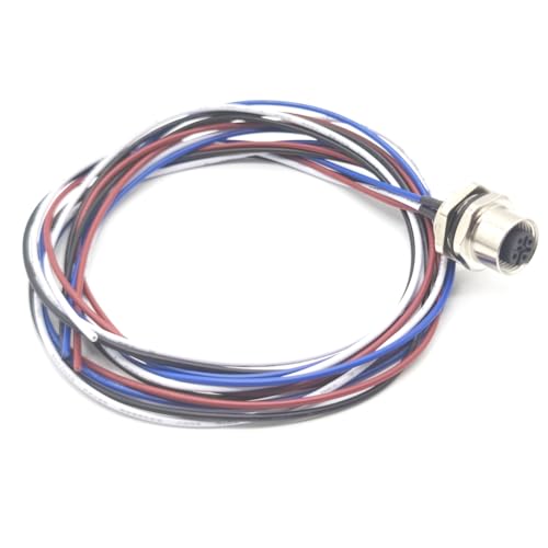 Cable conector hembra M12 4 pines 1 metro miniatura 1