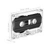 SHINEOFI 2Pcs Blank Cassette Tapes 30 Min Recording Time Transparent Shell for Diy Voice Messages Music Teaching Supplies 3.93 X 2.55 X 0.39 Inch #3