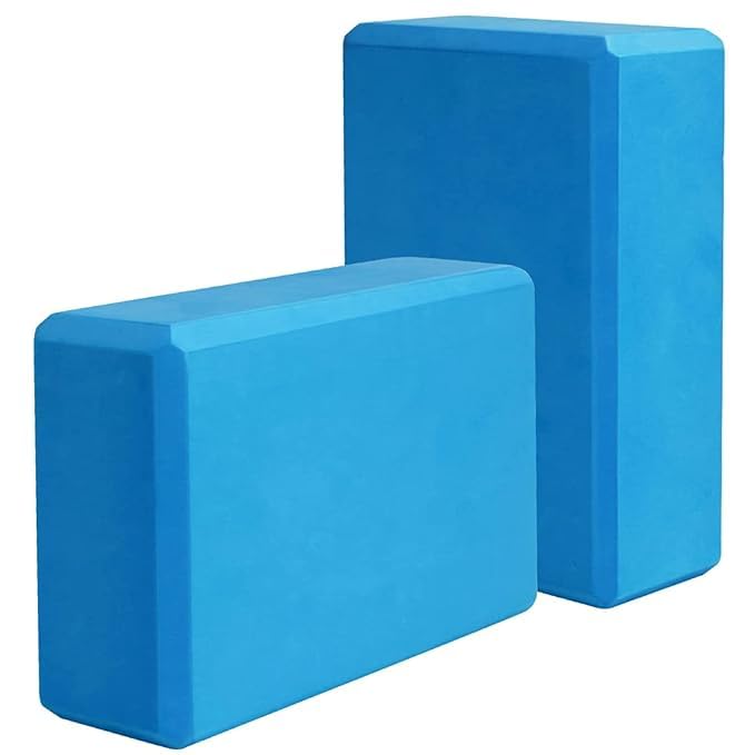 LDG WARE Yoga Block EVA Foaming Home Exercise Fitness Gym Sport Tool High Density EVA Foam Blocks Supportive Free Non-Slip Exercise Blocks Yoga Accessories for Meditation Balance ( Pack of 1) (Color may vary)-image-24