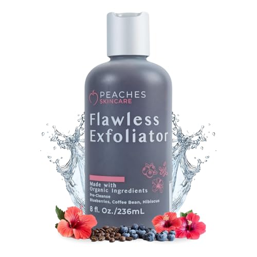 Exfoliating Face Wash (8 oz) – Vegan Face Exfoliator Scrub with Blueberry, Coffee Bean, Vitamin C – Gentle Facial Exfoliator – Facial Scrub Exfoliator for All Skin Types