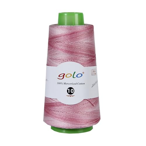 Image of golo Crochet Thread Size10 1.76oz,310yd,Yarn for Hand Knitting Space-Dyed Yarn D08