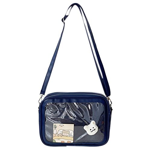 Sac à bandoulière transparent résistant pour femme avec poche japonaise intégrée
