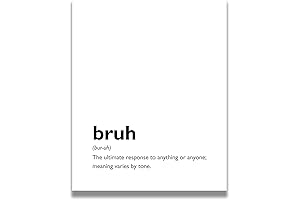 Bruh Definition Wall Art: The Perfect Funny Dorm Decor