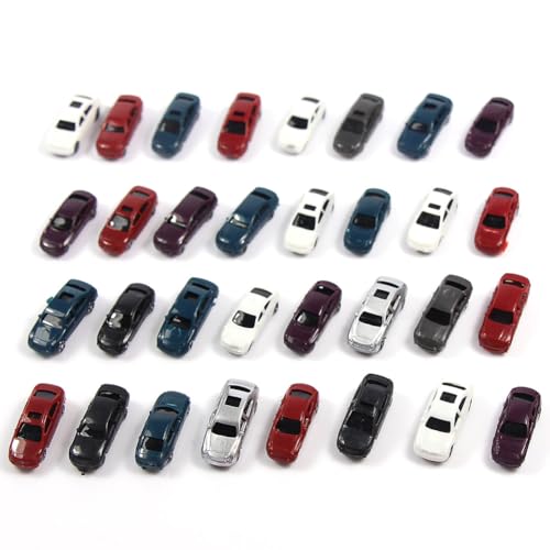 50pcs Z Scale N Scale 1:200 Model Car Model Train Layout Building Accessories Scenery (50pcs - 1:200 Scale)