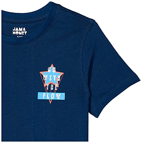 Image of Amazon Brand - Jam & Honey boys Casual Cotton T-Shirt Short Set (J&H-SS21-BSET-HSS Multi 9 9-10 Years)