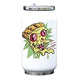 Mushroom Pizza Monster Bouteille isotherme pour boissons Blanc Taille unique
