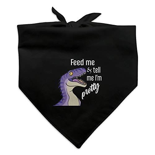 GRAPHICS & MORE Velociraptor Feed Me and Tell Me I'm Pretty Dinosaur Funny Dog Pet Bandana