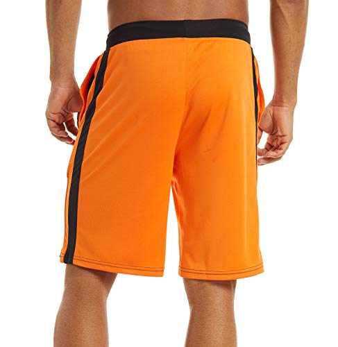 Image of Men's Workout Running Shorts Lightweight Basketball Mesh Shorts Breathable Drawstring Shorts