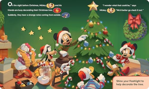 Disney Mickey Mouse, Minnie, and More! - A Very Mickey Christmas Book and 5-Sound Flashlight Toy Set - PI Kids - Image 4