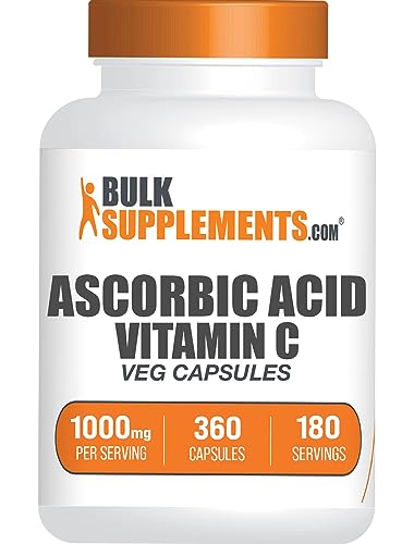 Bulksupplements AA Ascorbic Acid Capsules - Ascorbic Acid Vitamin C 1000Mg, Vitamin C Supplement cover