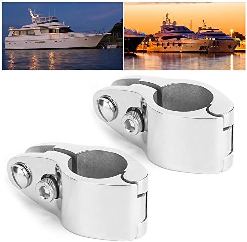 Qiilu Top Jaw Slide, 2Pcs Bimini Top Jaw Slide Clamp Steel Boat Hardware Fitting for Inflatable Commercial Yachts(25mm)