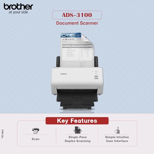 Image of Brother ADS-3100 Desktop Scanner