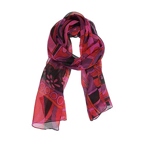 echarpe pashmina poliester pinkred besha