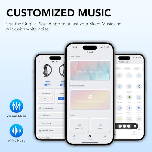 Image of Open-Ear Headphones with AI Translation Earbuds Real Time, Supports 164 Languages, 50H Playtime, Powerful Sound, LED Display, 3-in-1 Translation Headphones, for Business /Gym /Learning