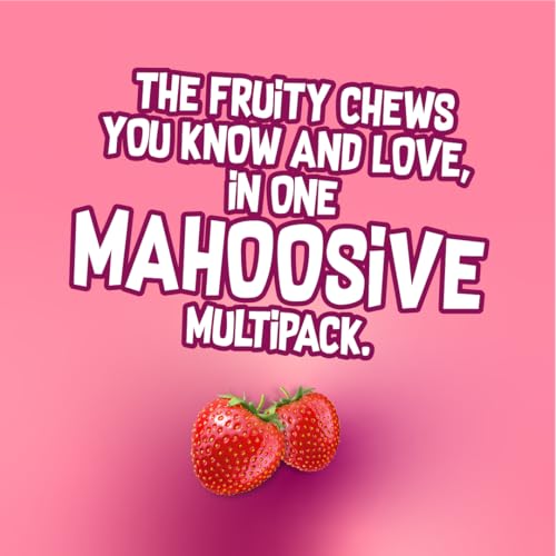 Chewits Sweets - Strawberry Flavour Chewy Sweets - Bulk Box x 40 Sticks - Made with Real Fruit Juice - Vegetarian, No Artificial Colours - Nostalgic Classic British Sweet Treat for Sharing & Gifting