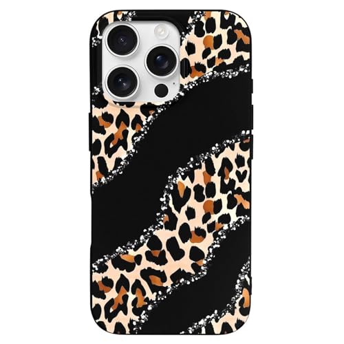 iPhone16Pro用ケース ヒョウ柄 アイフォン16Pro用ケース スマホケース TPU 薄型 耐衝撃 おしゃれ 2024年新型 ストラップホール付き ワイヤレス充電対応