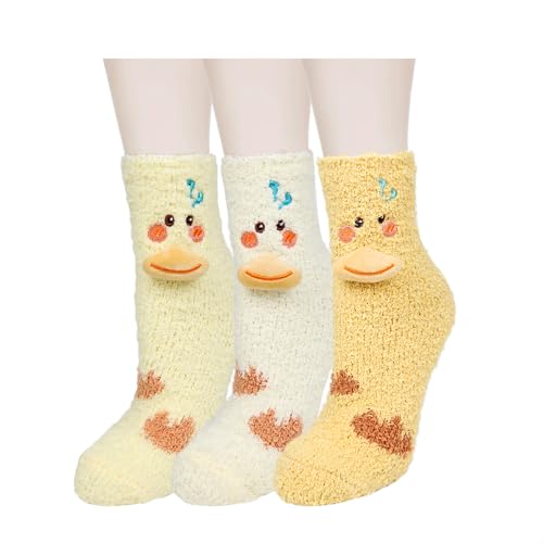 Image of Benefeet Sox Womens Fuzzy Socks Girls Cute Slipper Sock Funny Fluffy Winter Warm Soft Cozy Plush Indoor Sleep Sock