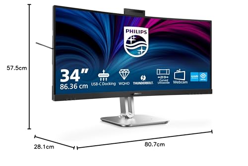 34B2U6603CH - Monitor curvo WQHD da 34 pollici - Hub USB - Immagine 7