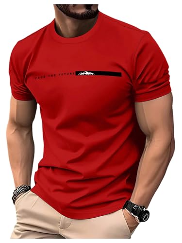Image of RoseSeek Men's Color Block Short Sleeve Tee Shirts Casual Crewneck T Shirt Trendy Summer Tops