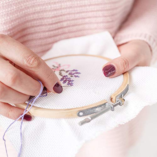Hicdaw 91 Pcs Embroidery Kits for Beginners 50 Colors Embroidery Supplies Cross Stitch Kits Embroidery Starter Kit Cross Stitch for Adults Needlework Supplies - Thumbnail 5