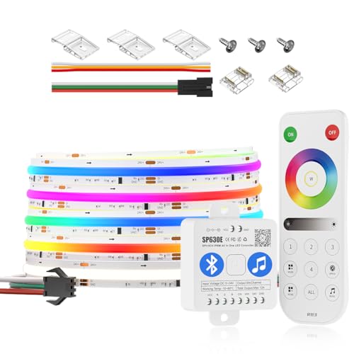 Tira LED RGBW BTF-LIGHTING 16.4FT DC24V 896LED/m Kit Control Bluetooth miniatura 1