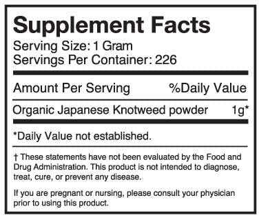 Usda Certified Organic Japanese Knotweed Powder, 8 Ounce, Natural Trans-Resveratrol, Non Gmo, Gluten Free, Also Known As Polygonum Cuspidatum… #TOP2