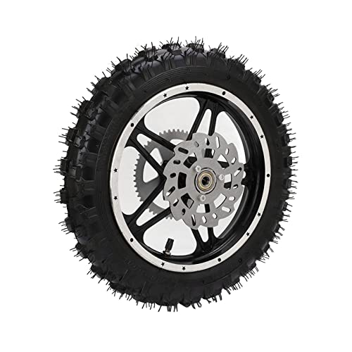 Dirt Bike Roda Traseira Borracha Metal 2.5 10 Disco Roda Dentada Rolamento Aro Conjunto de Pneu Mini