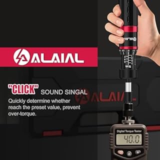 ALAIAL Cacciavite Dinamometrico 1-7 NM, 1/4" Chiave Dinamometrica Regolabile, 41 Pezzi Kit Chiavi Dinamometriche per Riparazione di Bici, Modellism