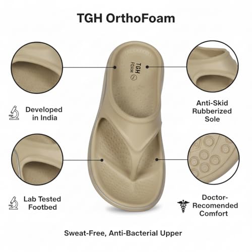 Image of TGH Men's EVA Slipper | Soft & Comfortable | Durable & Anti Skid | for Daily Use | Lightweight & Cushioned for Gents & Boys