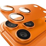 【2026年春新開発】TORRAS For iPhone 17 Pro カメラ保護 全面保護 10H強化ガラス＋アルミ合金 レンズカバー 極薄 金属仕上がり ARアンチグレア 露出オーバー防止 透過率99%以上 航空宇宙素材 米軍規格 傷/褪色/指紋防止 1枚セット いPhone17 Pro Max 専用 カメラフィルム ゴズミックオレンジ CameraGo