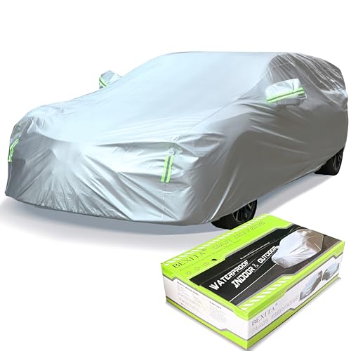 BEXITA Car Cover Waterproof Outdoor Full Car Covers for Estate Wagon Dustproof Windproof Snowproof UV Protection Indoor Car Cover Universal Fit for Wagon; Size M: MAX 185in/470cm