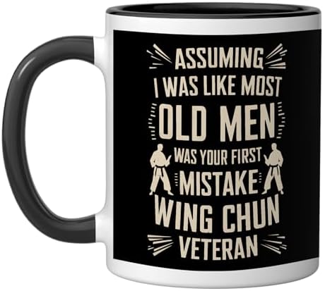 Your First Mistake Wing Chun Veteran Ceramic Mug, Black/White