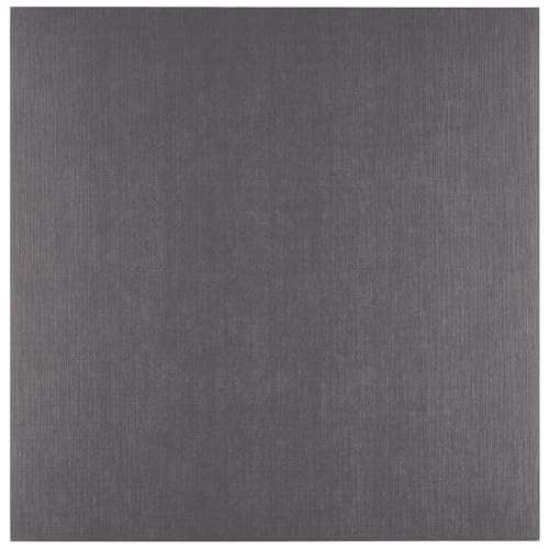 Florence Cartulina de Lino 30,5 x 30,5 cm Gris - 10 Hojas Anthracite de 250 g - Folios de Colores para Scrapbook, Tarjetas, Invitactiones de Boda y Manualidades
