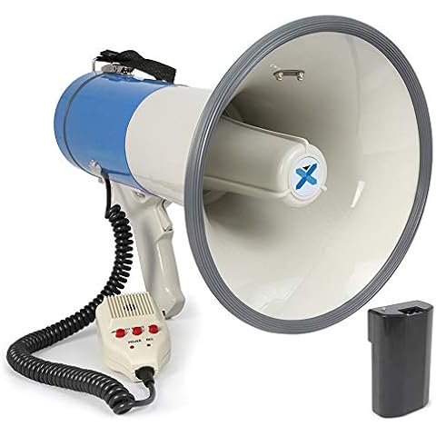 VONYX MEG065 Portable Megaphone Loud Hailer Microphone Bullhorn Siren Public Announcement Speaker with Siren USB MP3 Cover