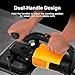 Electric Grinder Sander 3800W, Handheld Rendering Machine, 6-Speed Adjustable Smoothing Tool, for Concrete Marble Wall 4SectionRod