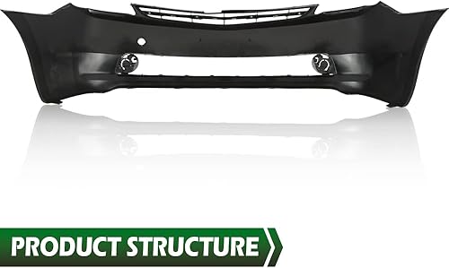 Miniatura 4 de GRAND ORANGE Cubierta de parachoques delantero compatible con Toyota Prius 2004 2005 2006 2007 2008 2009 cubierta de parachoques de plástico negro