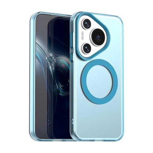 Pzwoxukhov Compatible with Huawei Pura 70 Pro Case Cover,Compatible with Magsafe,Shockproof Magnetic Phone Case，Compatible with Huawei Pura 70 Pro+ Case Blue