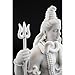 Top Collection Shiva Statue in Padmasana Lotus Pose-Hindu God of Destroying Evil, Ignorance, and Death Sculpture - Collectible New Age Hinduism Figurine (White Marble)