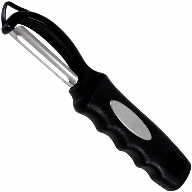 VelOra Pelador Para Verduras, Frutas Y Cocina Acero Inoxidable Color Negro