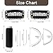 MUIIGOOD 25Pcs 32mm Hairpieces Snap Clips U Shape Wig Clips for Hair Extensions Making Wig Accessories Set Tools (Black)