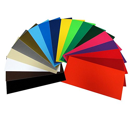 Craft E Vinyl - 12" x 12" - 40 Sheets Assorted Matte Colors of Removable Adhesive Backed Vinyl for Cricut Cutters, CraftROBO Cutters, Pazzles Cutters, QuicKutz Cutters - CEV2200
