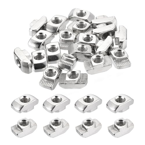 Écrous en T M6 coulissants en acier pour profilé alu 4545 uxcell x100
