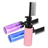 LOORGVEL 3個ルートコームボトル ヘアダイ用アプリケーター 髪染めディスペンシングボトル 粉色 青 紫