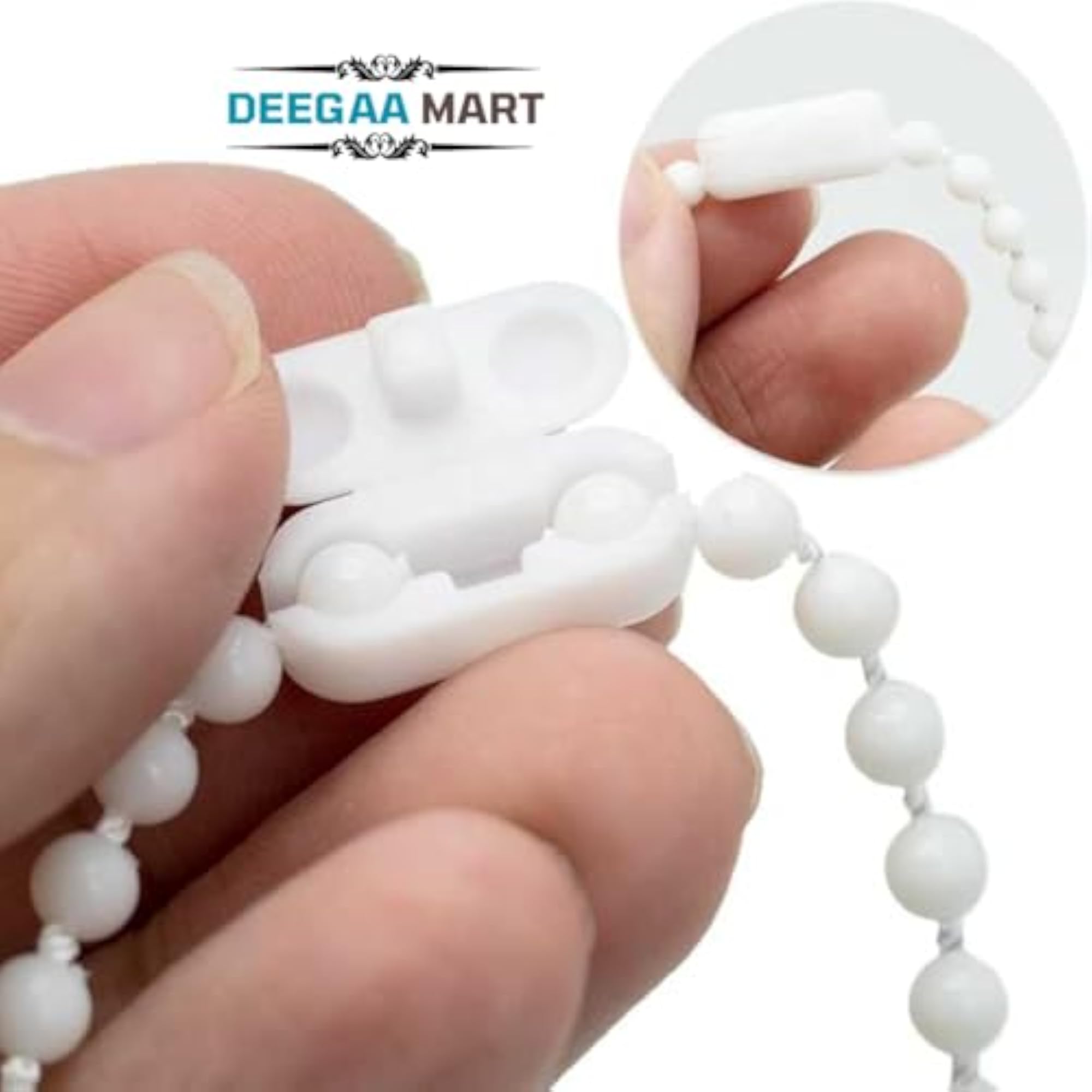 Bead Chain Roller Blind Kit with Clips