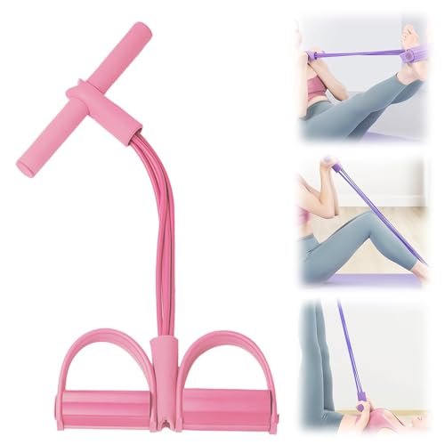 21 Fitness Resistance Bands-4 Tube Pedal Ankle Puller, Resistance...
